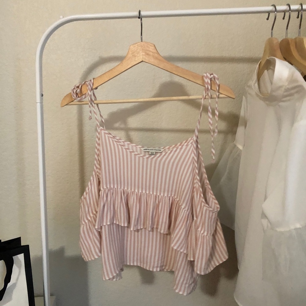 AE Pink Off-the-Shoulder Blouse